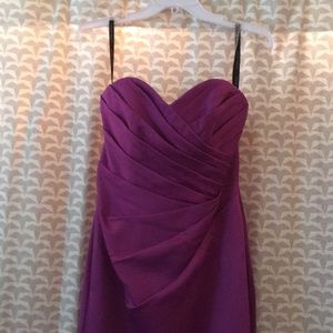 Purple sweetheart strapless mermaid dress